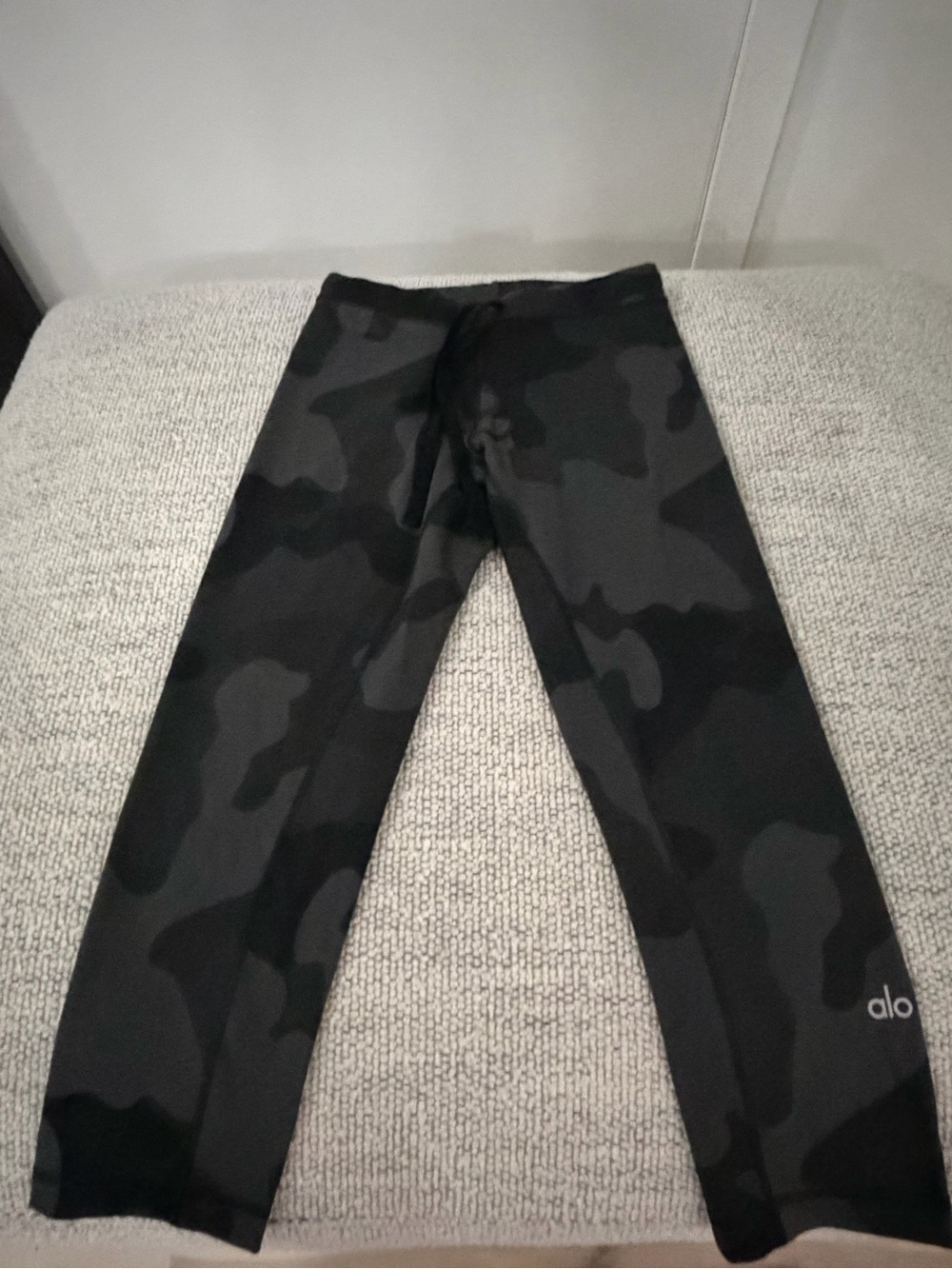 ALO Yoga Kids Black & Gray Camo Leggings